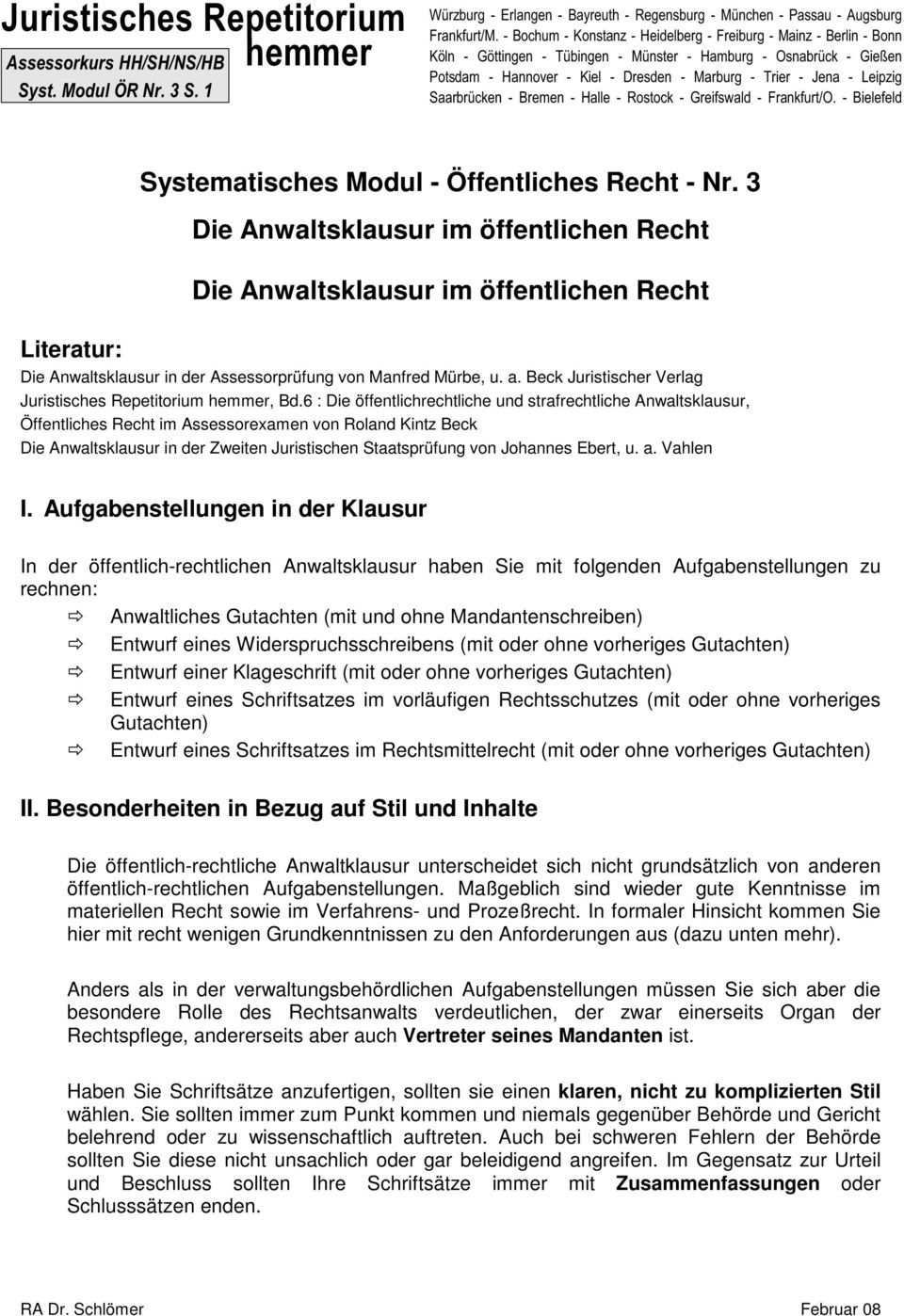 Beck Juristischer Verlag Juristisches Repetitorium, Bd.