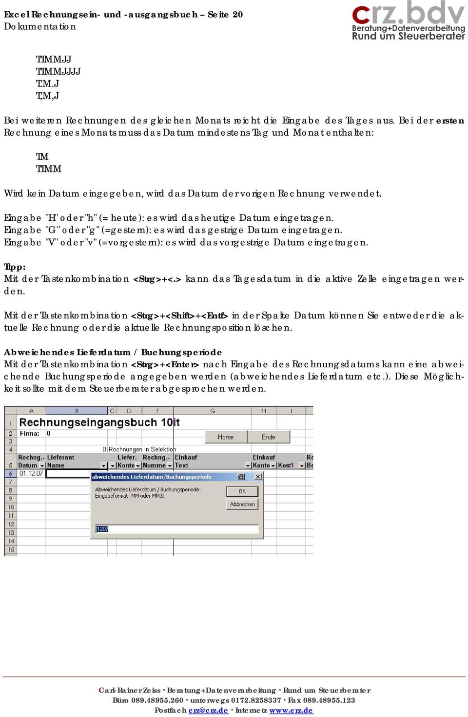 Excel Rechnungsein Und Ausgangsbuch Dokumentation Stand Pdf Kostenfreier Download
