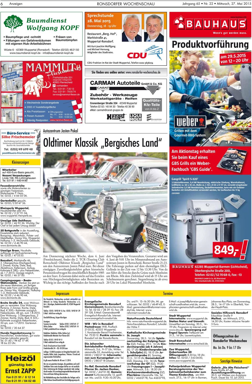 Seit 65 Jahren Die Zeitung Fur Ronsdorf Sperrung Wegen Gasgeruch Pdf Kostenfreier Download