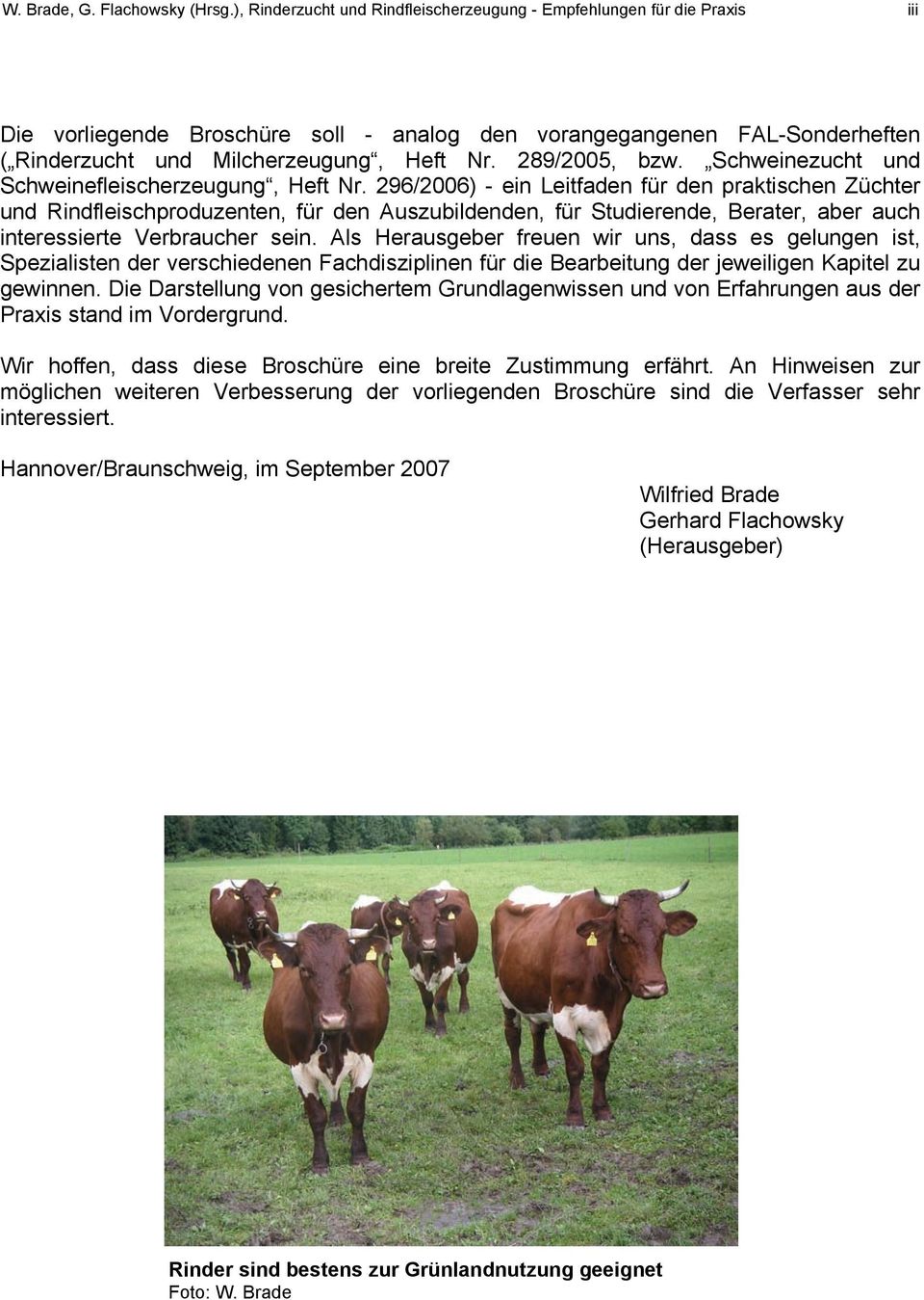 289/2005, bzw. Schweinezucht und Schweinefleischerzeugung, Heft Nr.