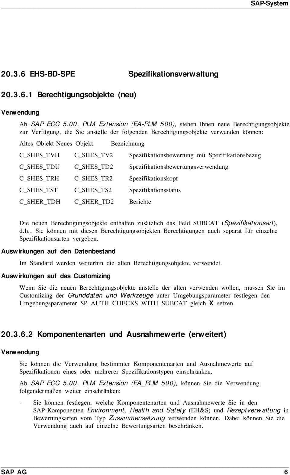C_SHES_TVH C_SHES_TV2 Spezifikationsbewertung mit Spezifikationsbezug C_SHES_TDU C_SHES_TD2 Spezifikationsbewertungsverwendung C_SHES_TRH C_SHES_TR2 Spezifikationskopf C_SHES_TST C_SHES_TS2