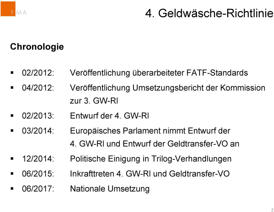 GW-Rl 03/2014: Europäisches Parlament nimmt Entwurf der 4.