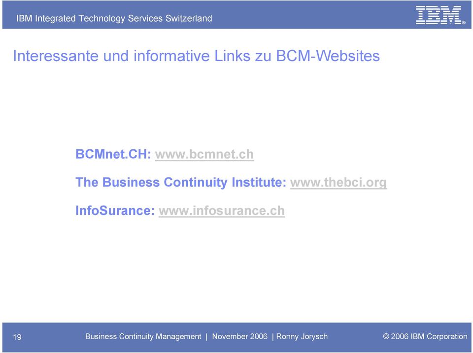 thebci.org InfoSurance: www.infosurance.