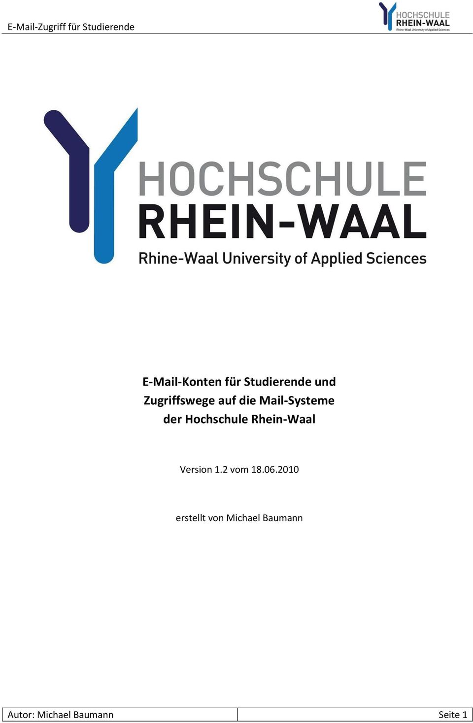 Hochschule Rhein-Waal Version 1.2 vom 18.06.