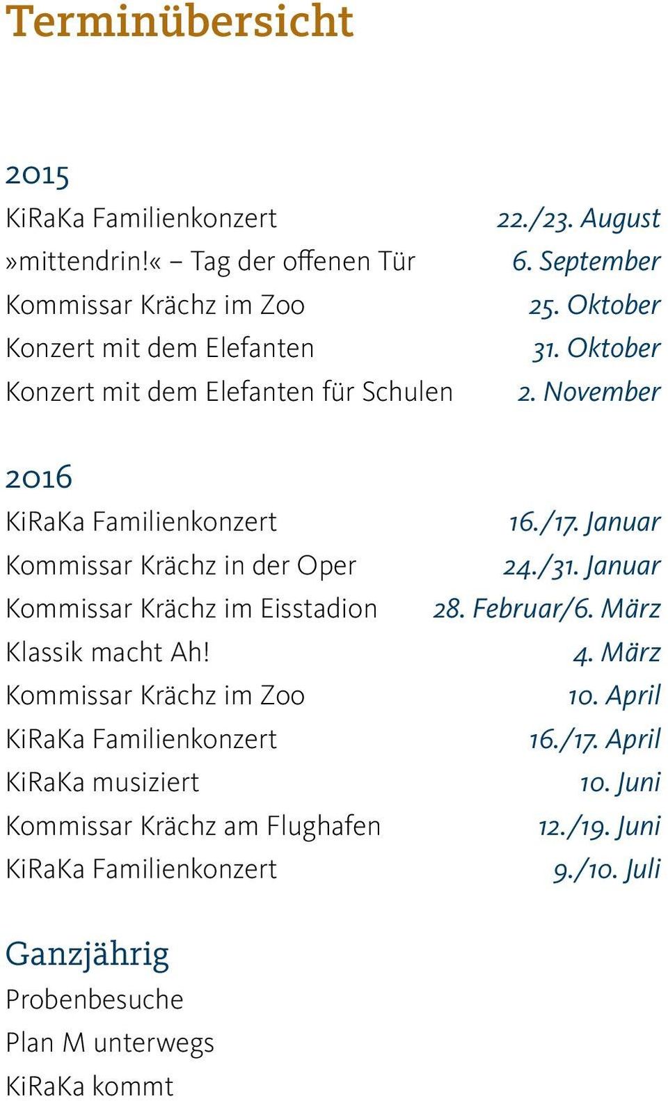 Oktober 2. November 2016 KiRaKa Familienkonzert Kommissar Krächz in der Oper Kommissar Krächz im Eisstadion Klassik macht Ah!