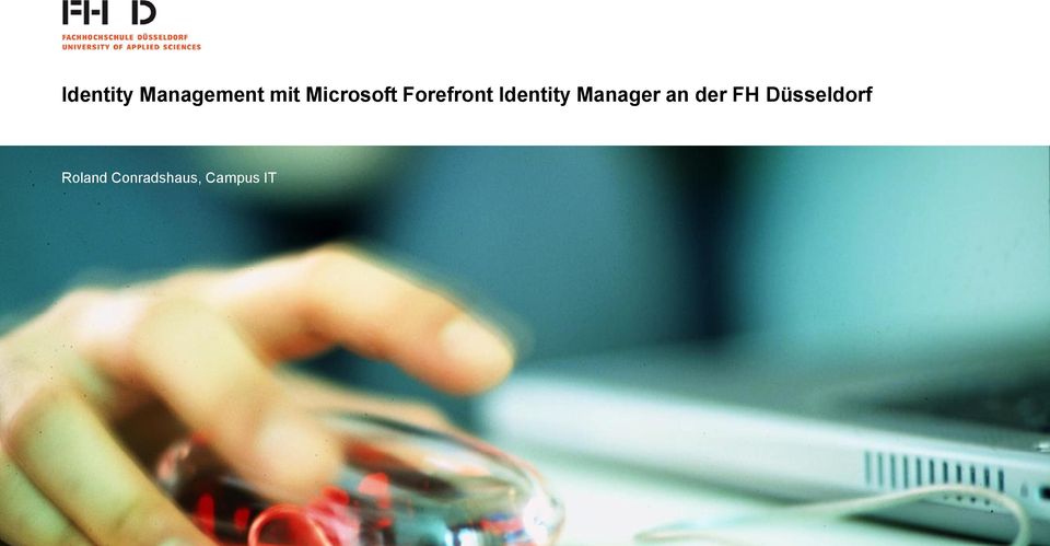 Identity Manager an der FH