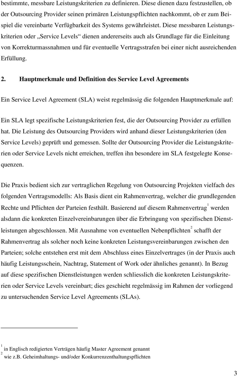 Service Level Agreements In Der Outsourcing Praxis Pdf