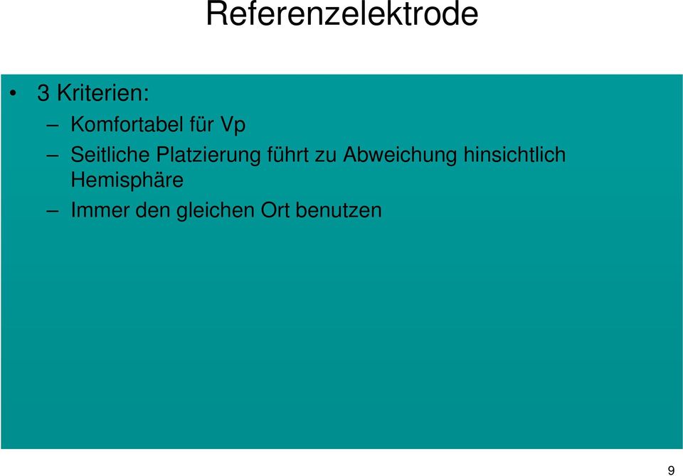 Platzierung führt zu Abweichung