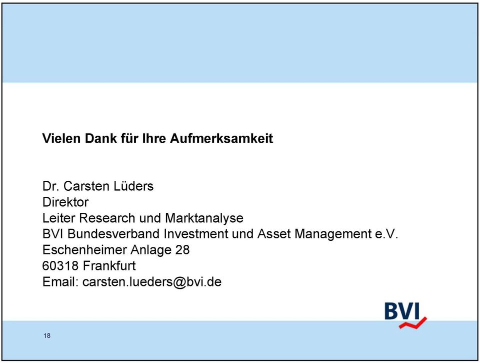 Marktanalyse BVI Bundesverband Investment und Asset