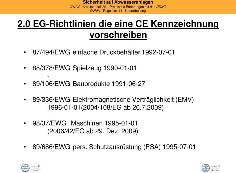 Elektromagnetische Verträglichkeit (EMV) 1996-01-01(2004/108/EG ab 20.7.