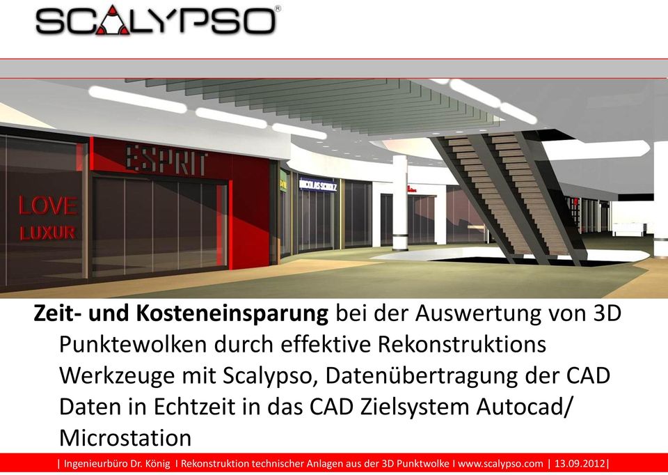 Rekonstruktions = Werkzeuge mit Scalypso, Datenübertragung der CAD 2 Daten