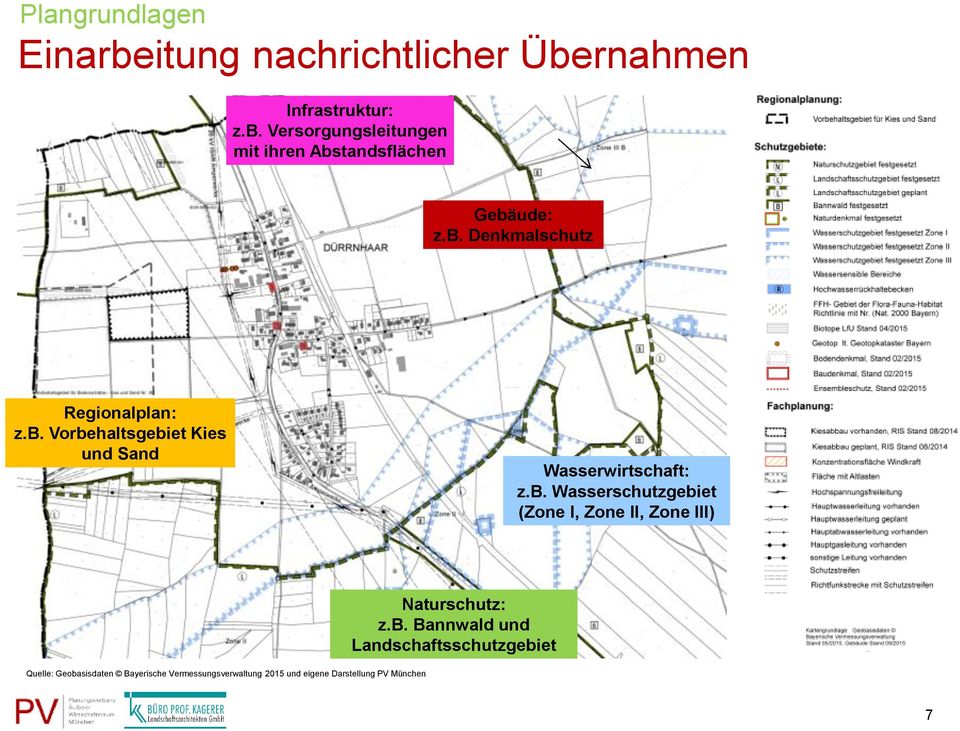 Wasserschutzgebiet (Zone I, Zone II, Zone III) Quelle: Geobasisdaten Bayerische Vermessungsverwaltung