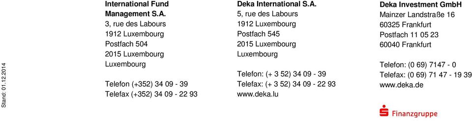 09-22 93 Deka International S.A.