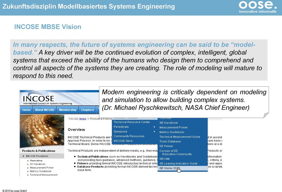 them to comprehend and control all aspects of the systems they are creating. The role of modeling will mature to respond to this need.