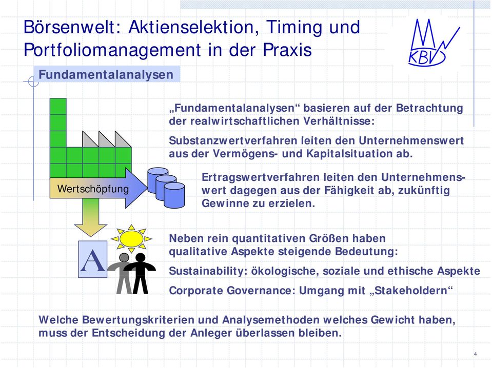 Wertschöpfung Ertragswertverfahren leiten den Unternehmenswert dagegen aus der Fähigkeit ab, zukünftig Gewinne zu erzielen.