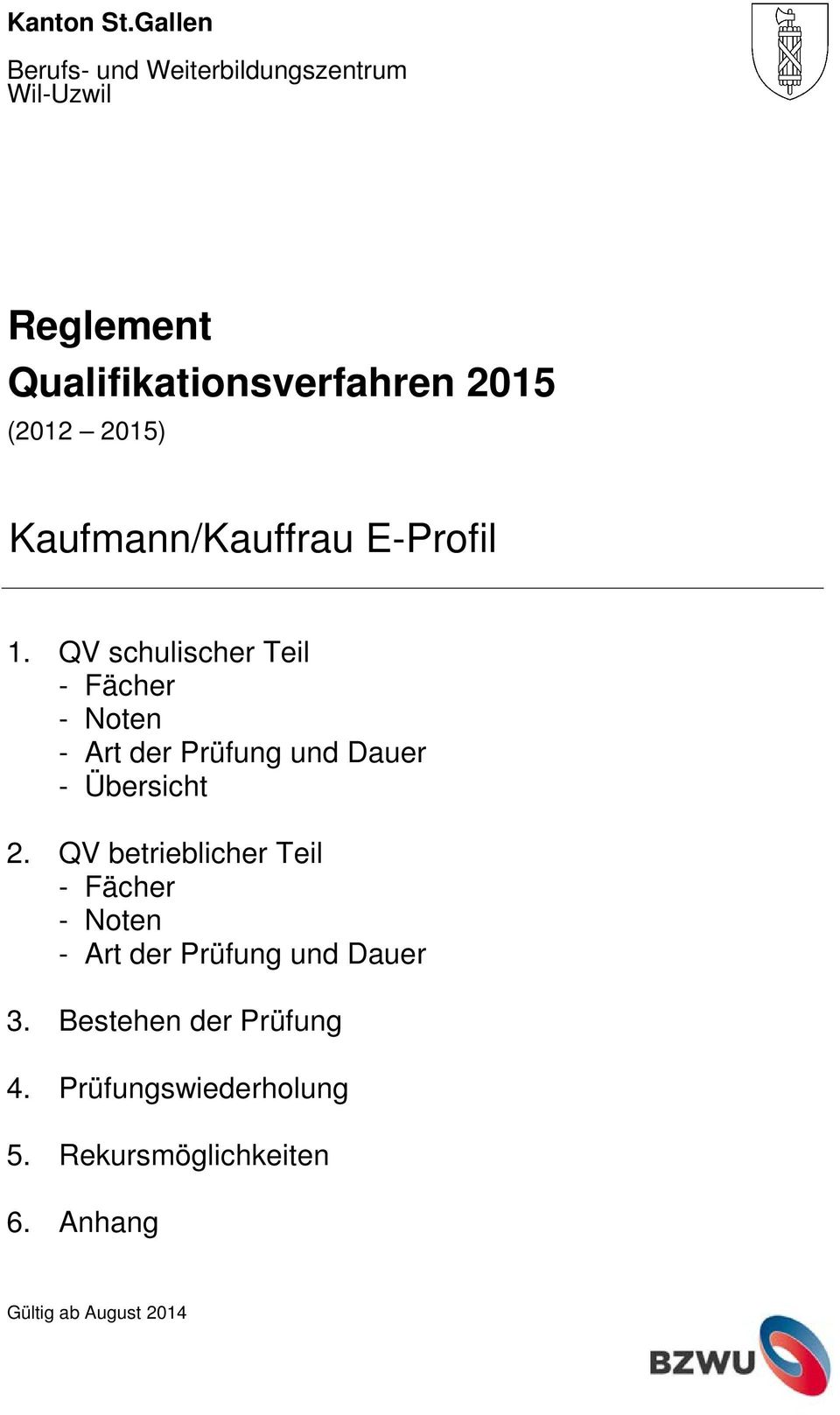 2015) Kaufmann/Kauffrau E-Profil 1.