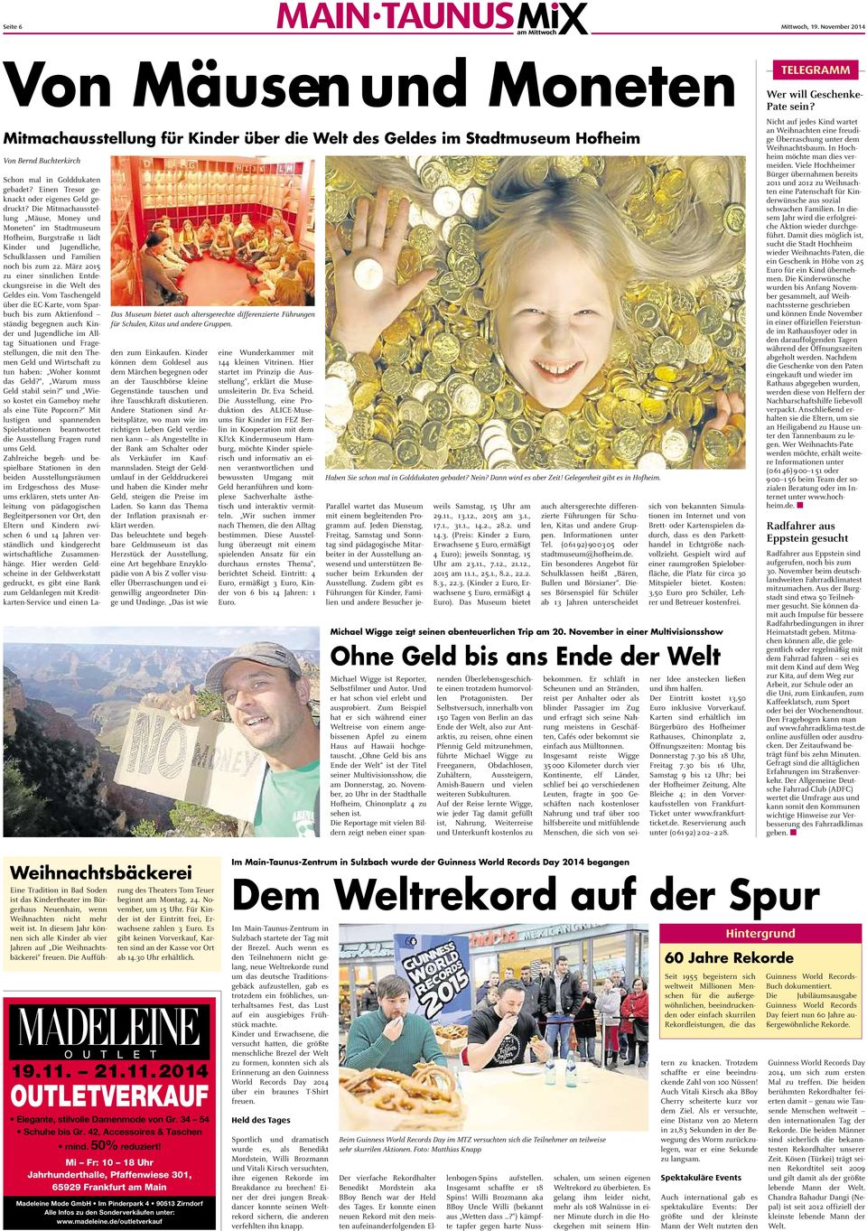 Wochenzeitung Fur Den Main Taunus Kreis Woche 47 Mittwoch 19 November Jahrgang Pdf Kostenfreier Download