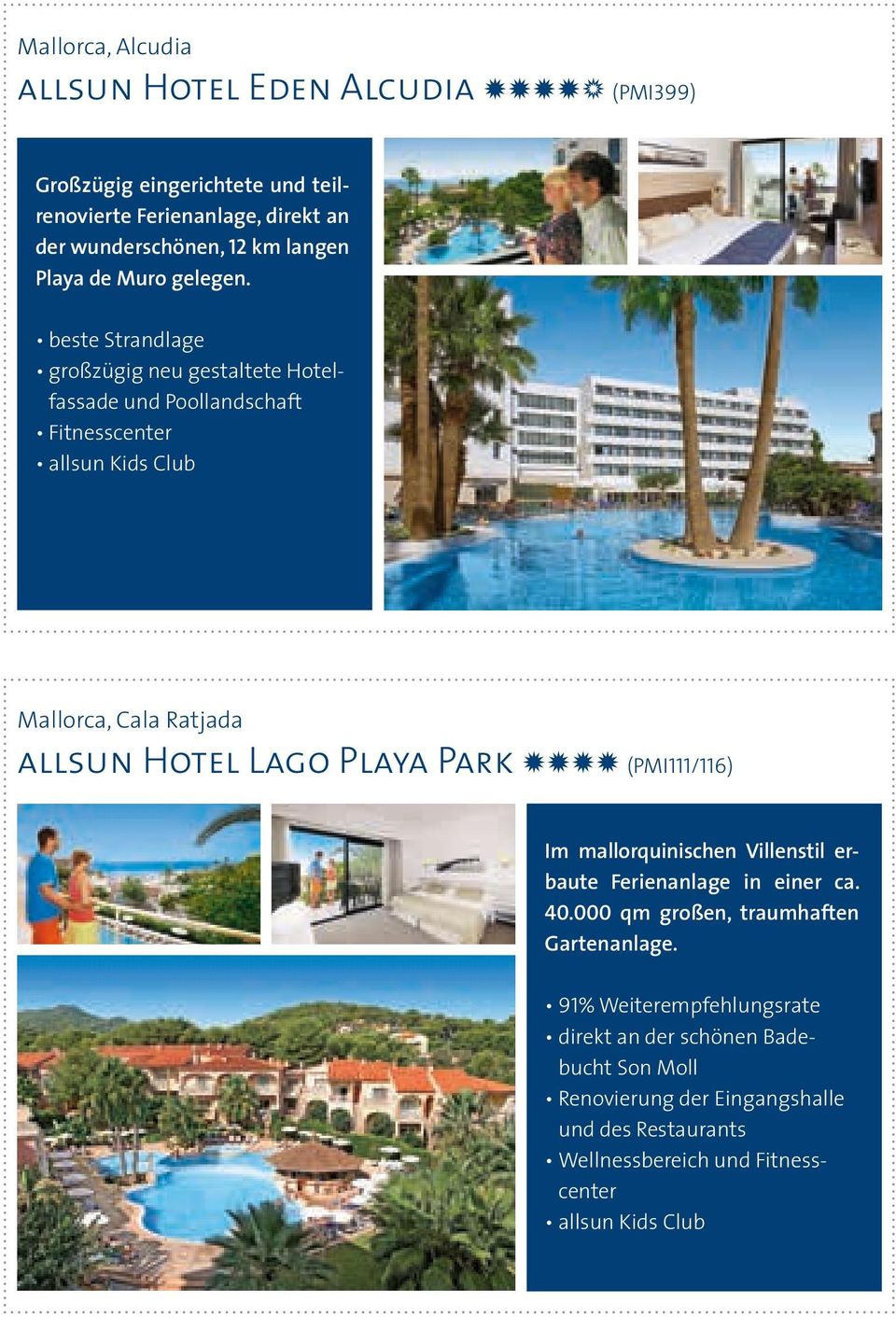 beste Strandlage großzügig neu gestaltete Hotelfassade und Poollandschaft Fitnesscenter Mallorca, Cala Ratjada allsun Hotel Lago Playa Park NNNN