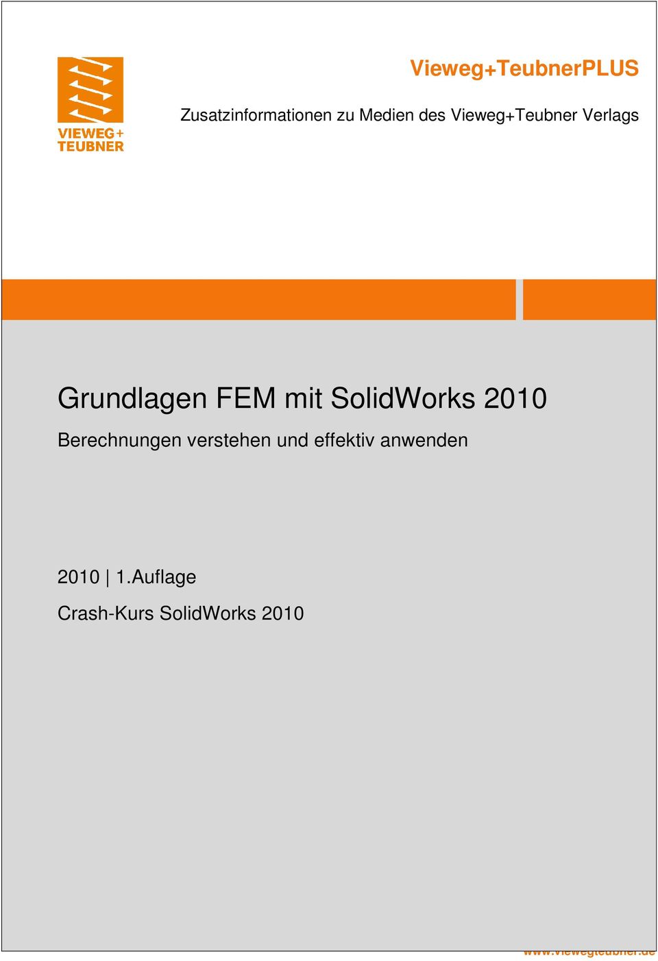 SolidWorks 2010 Berechnungen verstehen und effektiv