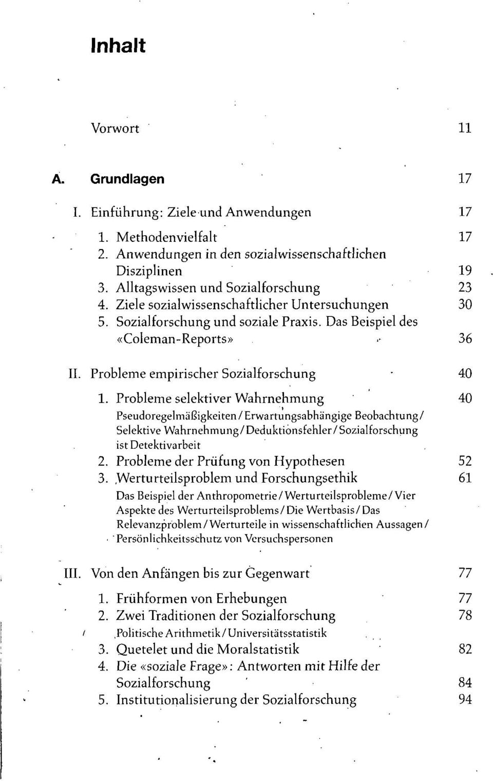 Probleme empirischer Sozialforschung 40 1.
