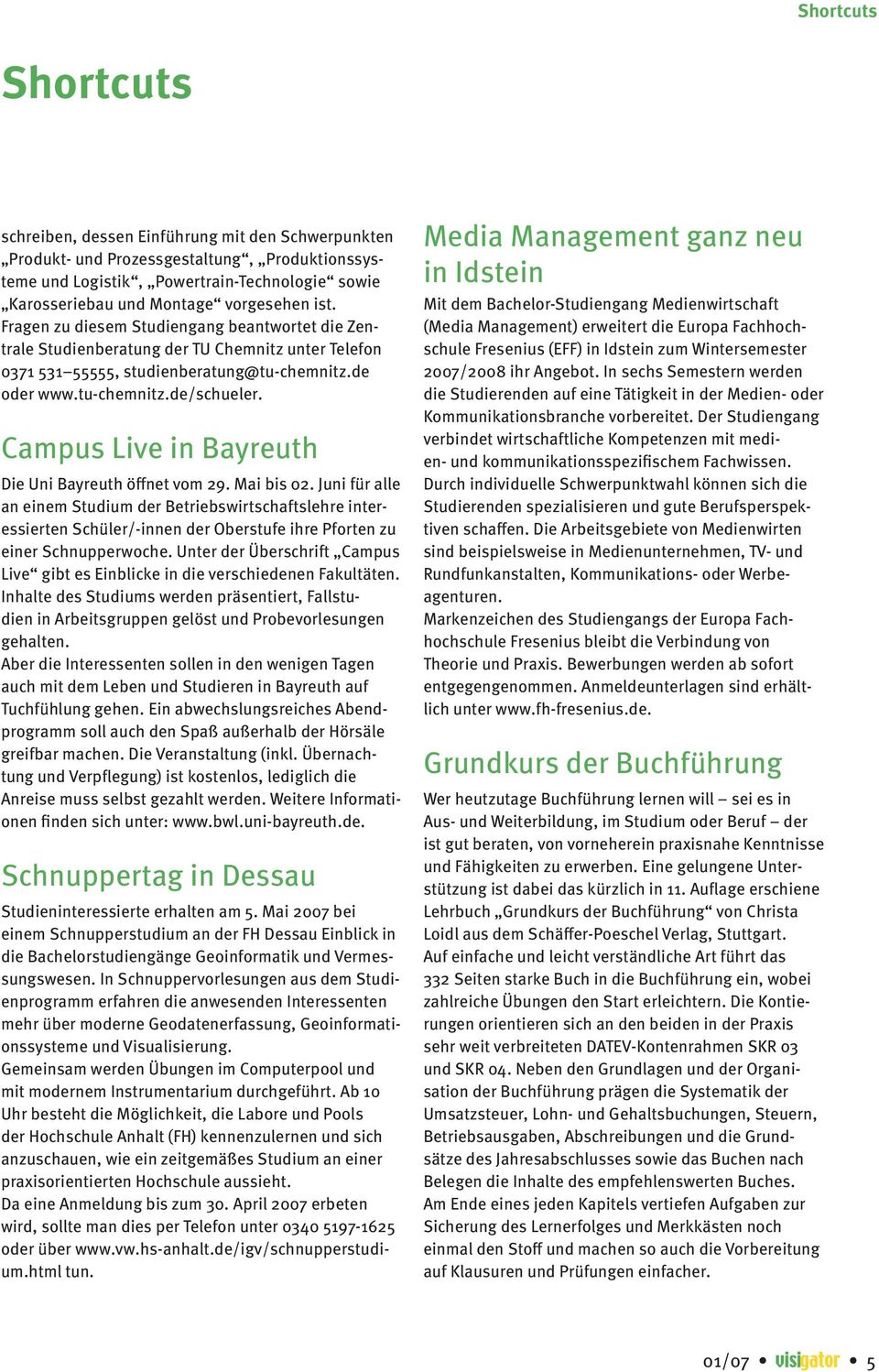 Campus Live in Bayreuth Die Uni Bayreuth öffnet vom 29. Mai bis 02.