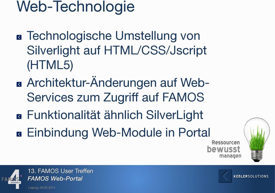 Web- Services zum Zugriff auf FAMOS Funktionalität ähnlich
