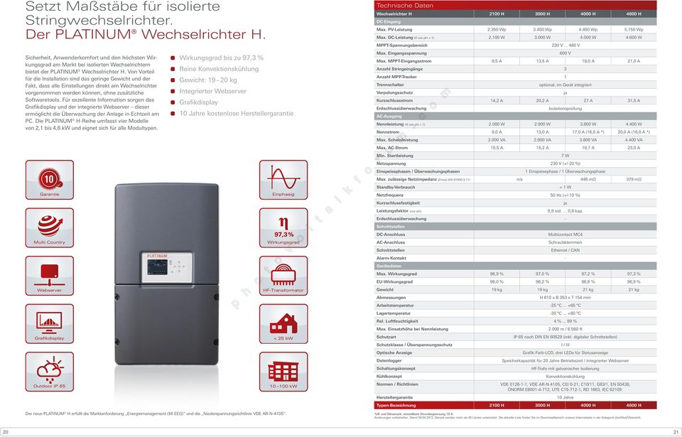 Von Vorteil für die Installation sind das geringe Gewicht und der Fakt, dass alle Einstellungen direkt am Wechselrichter vorgenommen werden können, ohne zusätzliche Softwaretools.