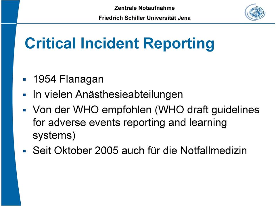 draft guidelines for adverse events reporting and