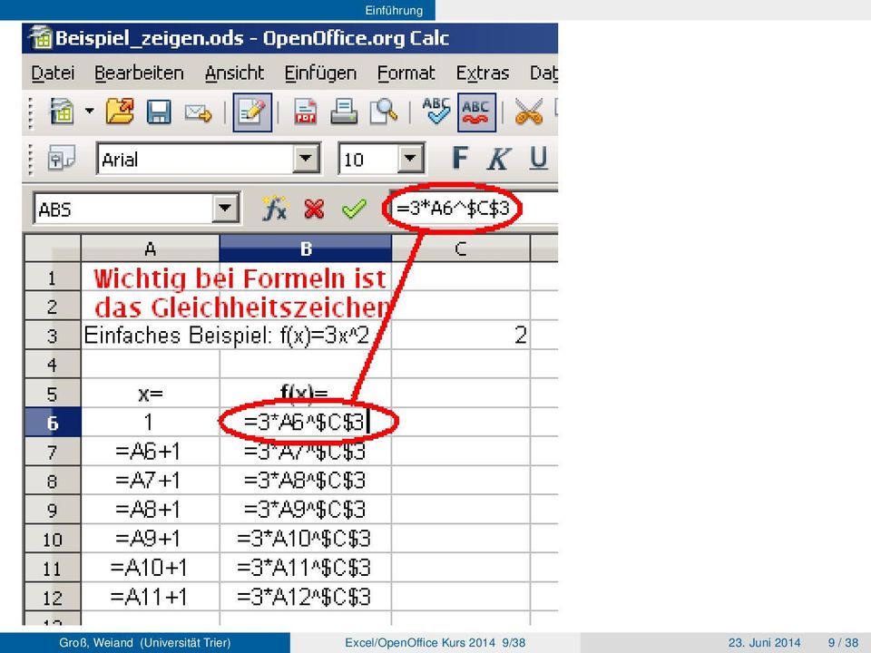Excel/OpenOffice Kurs