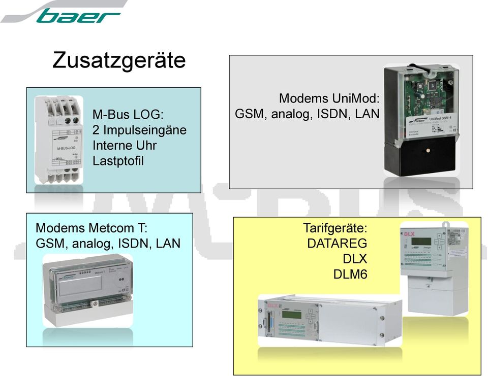 analog, ISDN, LAN Modems Metcom T: GSM,