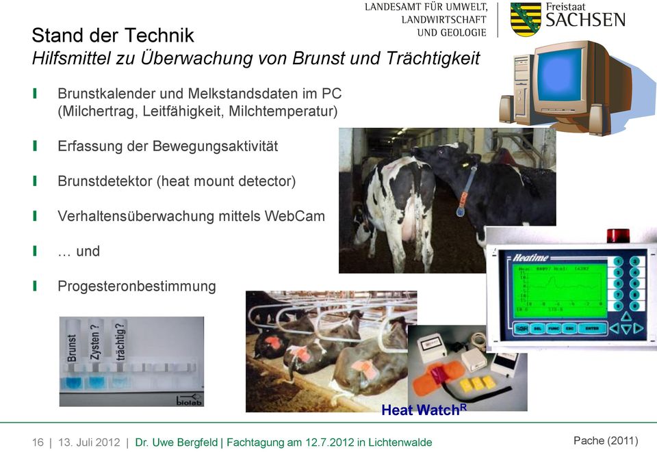 Bewegungsaktivität Brunstdetektor (heat mount detector) Verhaltensüberwachung mittels WebCam und