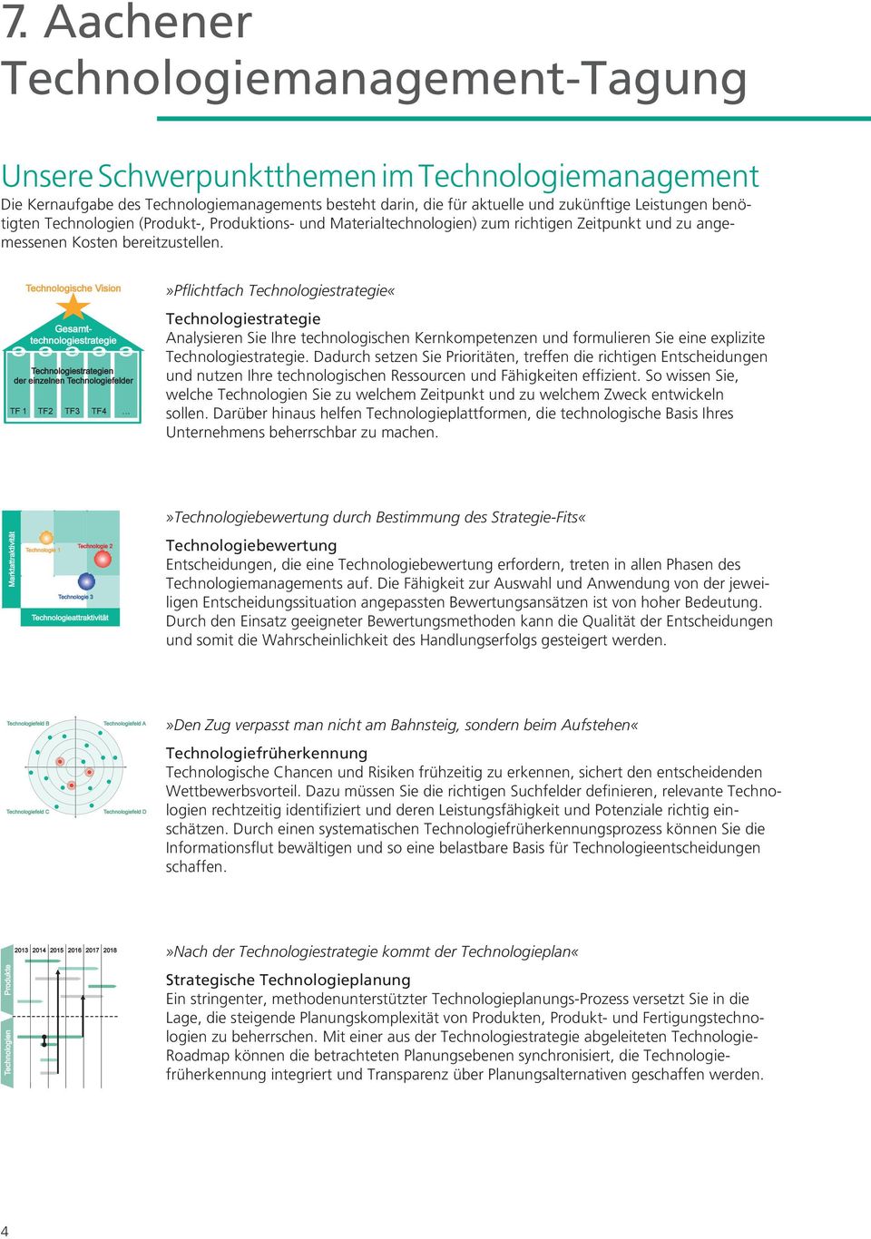 Technologische Vision Gesamttechnologiestrategie Technologiestrategien der einzelnen Technologiefelder TF 1 TF2 TF3 TF4»Pflichtfach Technologiestrategie«Technologiestrategie Analysieren Sie Ihre