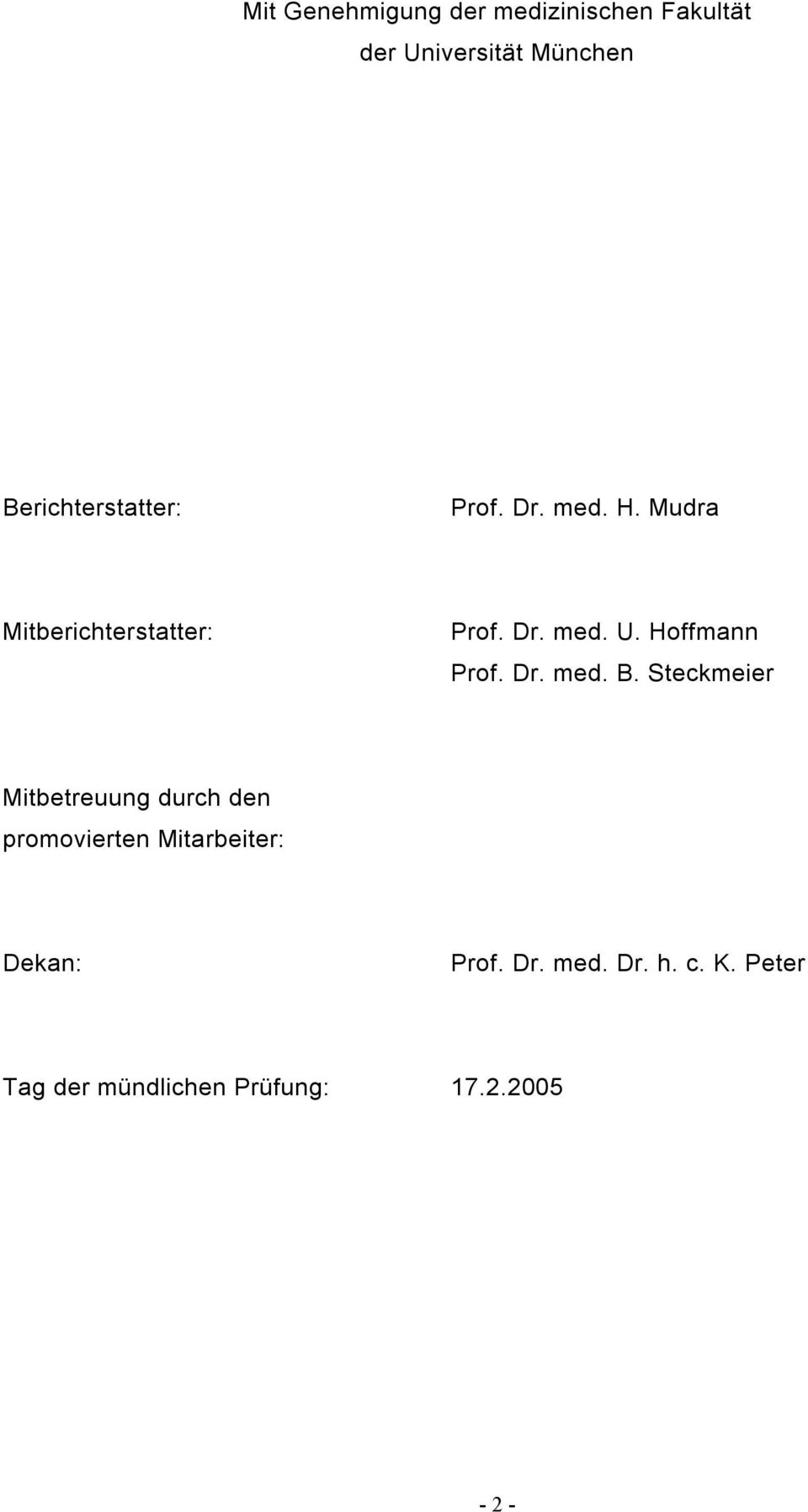 Hoffmann Prof. Dr. med. B.