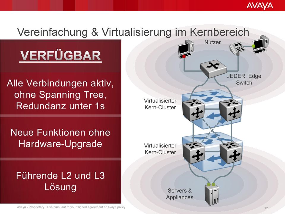 Virtualisierter Kern-Cluster Servers & Appliances Avaya -