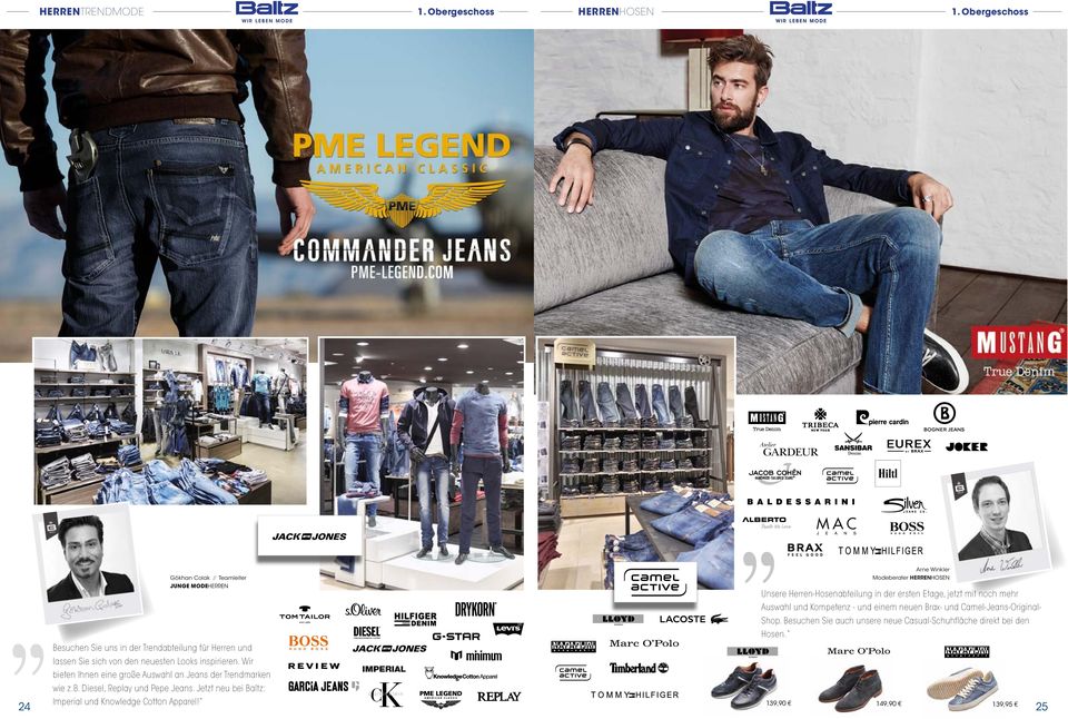 inspirieren. Wir bieten Ihnen eine große Auswahl an Jeans der Trendmarken wie z.b. Diesel, Replay und Pepe Jeans.
