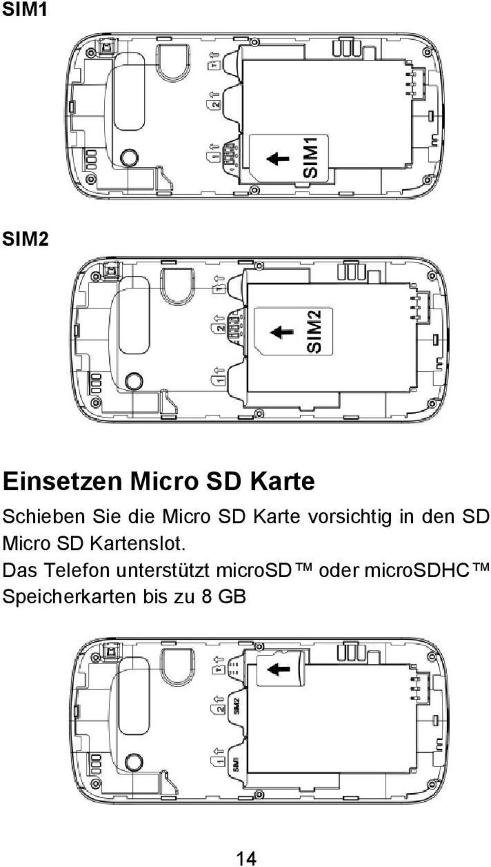 Micro SD Kartenslot.