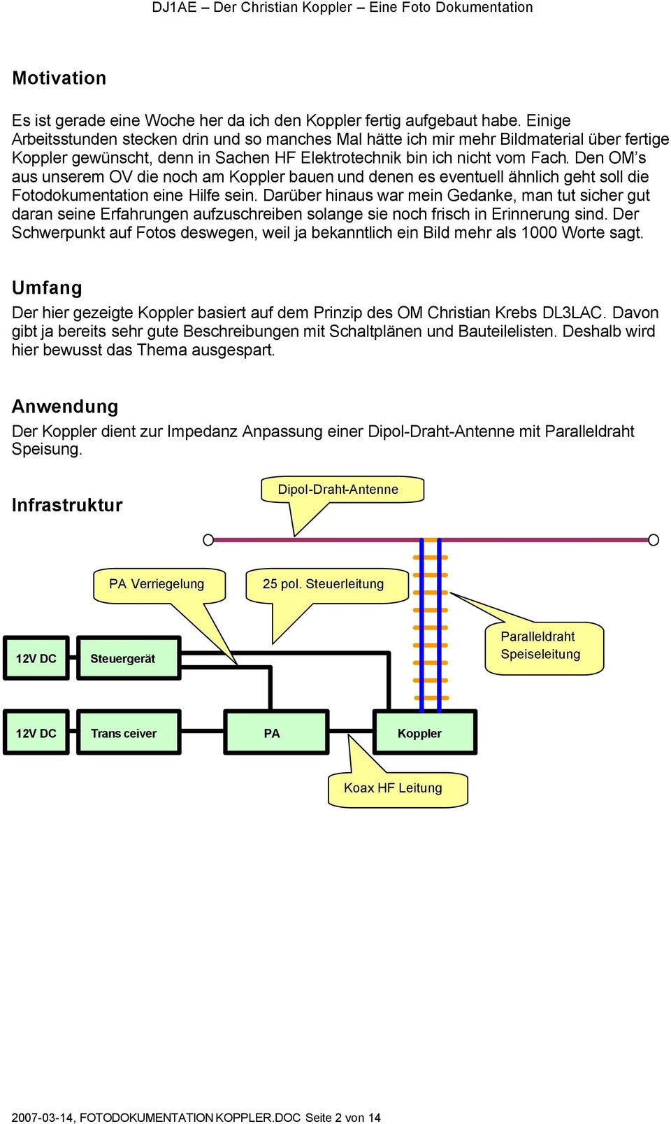 Den OM s aus unserem OV die noch am Koppler bauen und denen es eventuell ähnlich geht soll die Fotodokumentation eine Hilfe sein.