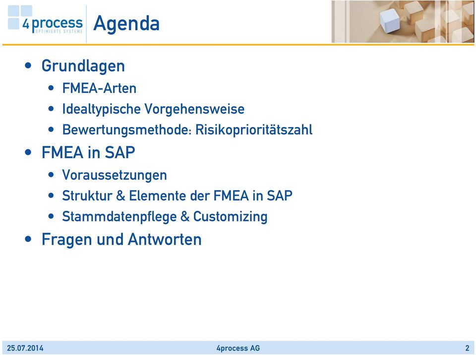 Risikoprioritätszahl FMEA in SAP Voraussetzungen