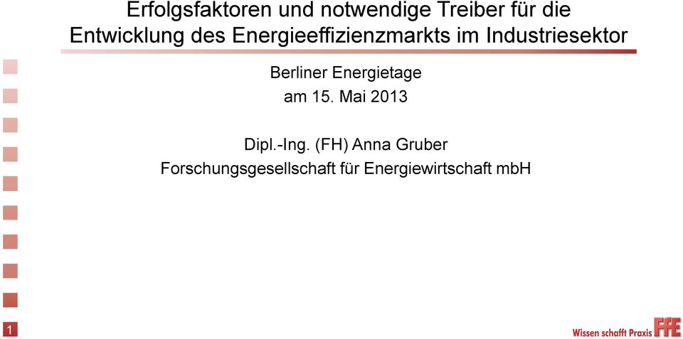 Industriesektor Berliner Energietage am 15.