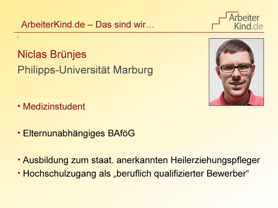 Marburg Medizinstudent Elternunabhängiges BAföG