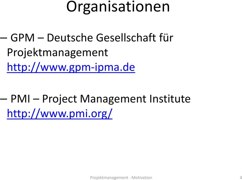 de PMI Project Management Institute