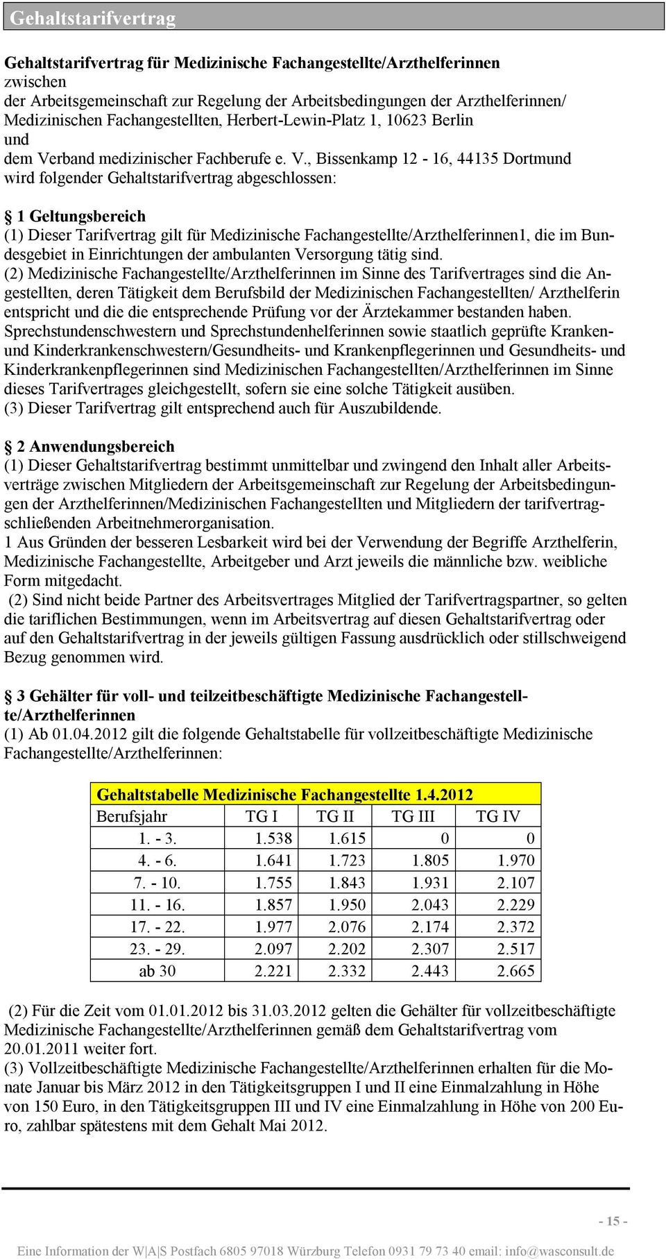 rband medizinischer Fachberufe e. V.