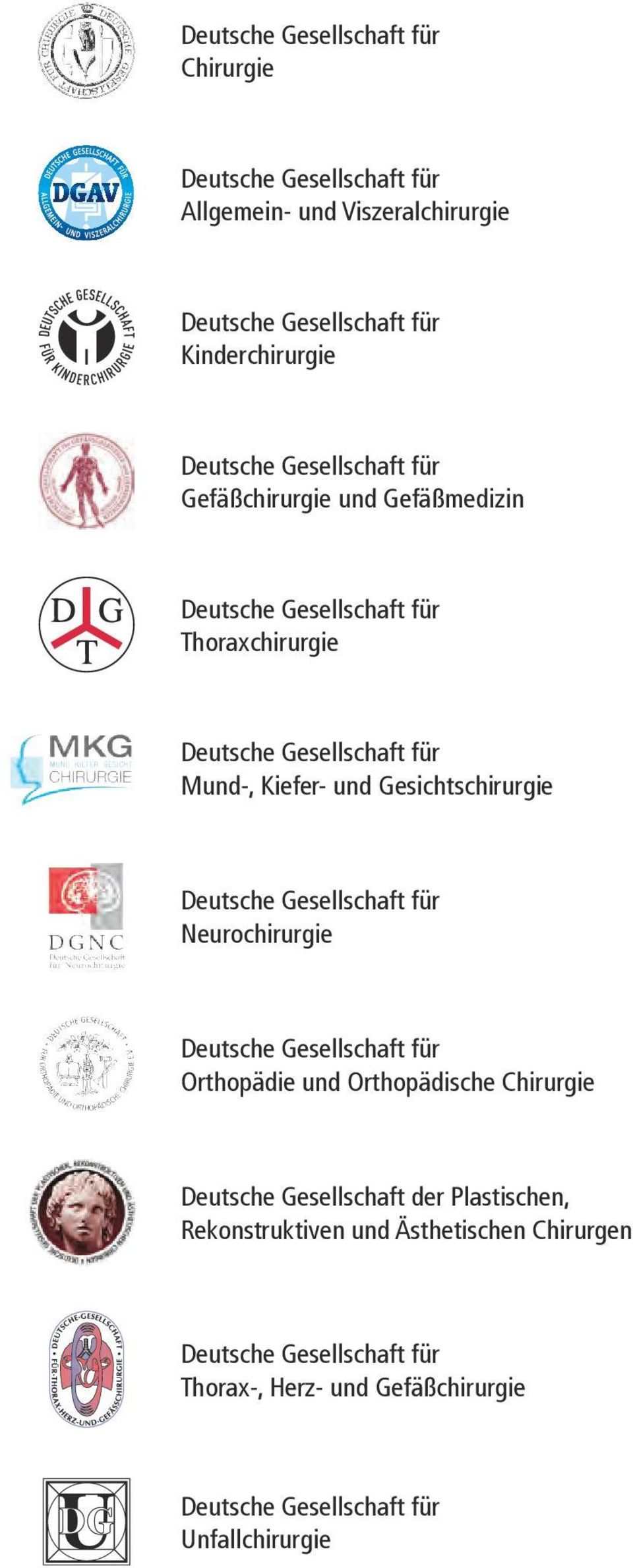 Orthopädie und Orthopädische Chirurgie Deutsche Gesellschaft der Plastischen,