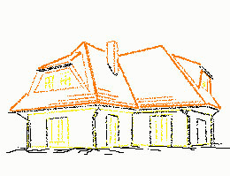 A1-2 Anhang 1: Ausgewählte Beispielrechnungen Beispiel 1: Freistehendes Einfamilienhaus mit Walmdach Grundfläche: 110 m² Bruttogeschossfläche: 195 m² Dacheindeckung: Ziegel Dachneigung: 55