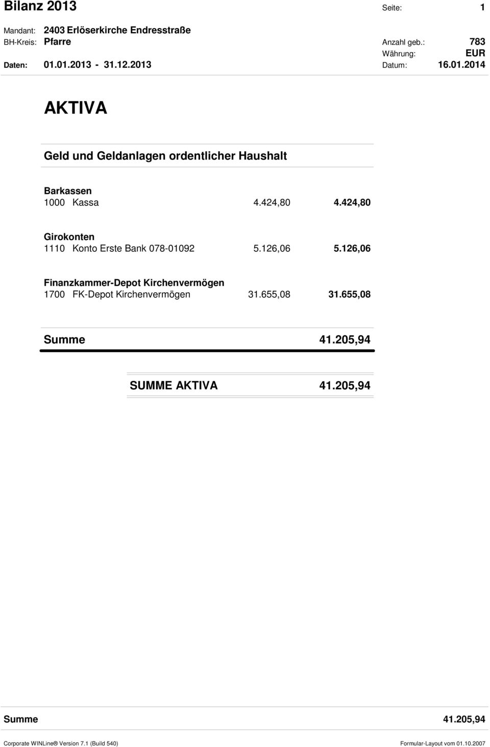 424,80 Girokonten 1110 Konto Erste Bank 078-01092 5.126,06 5.
