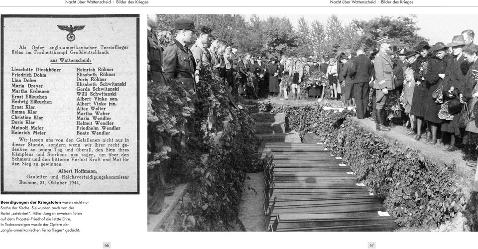 Hitler-Jungen erweisen Toten auf dem Propstei-Friedhof die letzte