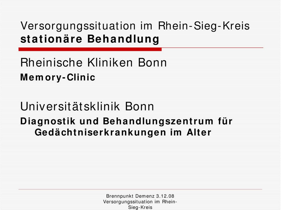 Universitätsklinik Bonn Diagnostik und