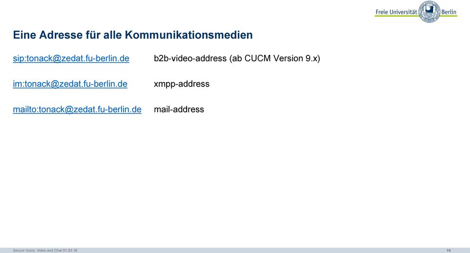 de b2b-video-address (ab CUCM Version 9.