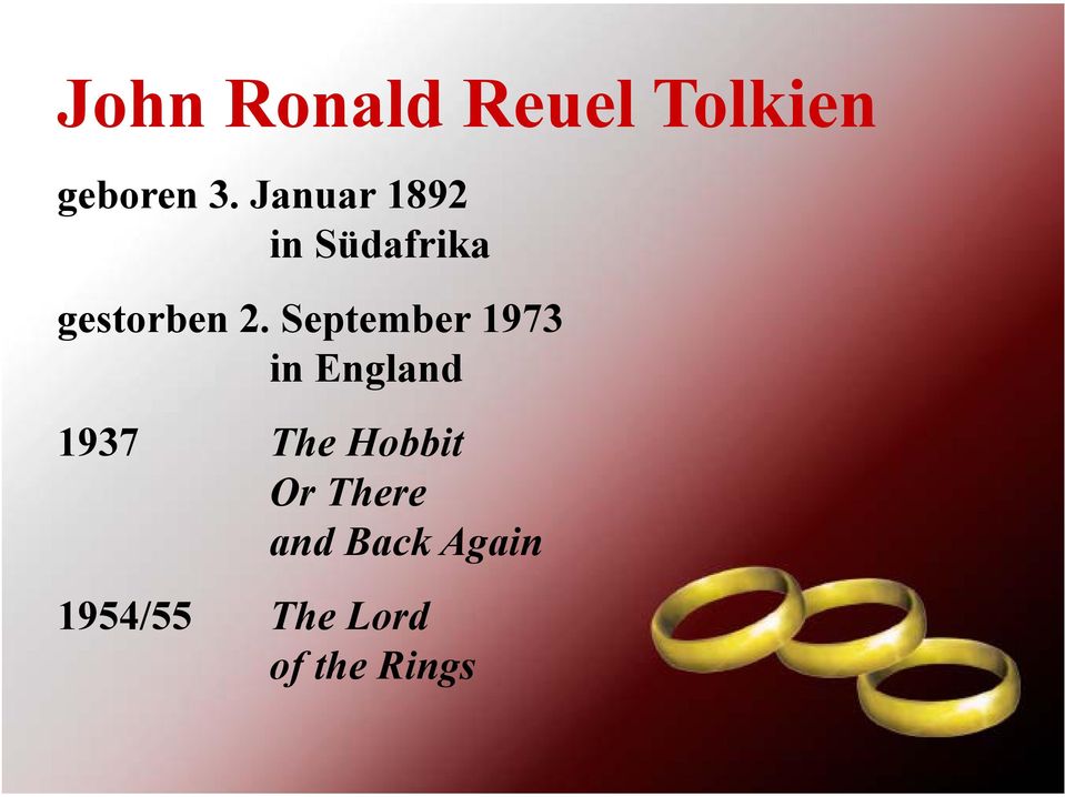 September 1973 in England 1937 The Hobbit
