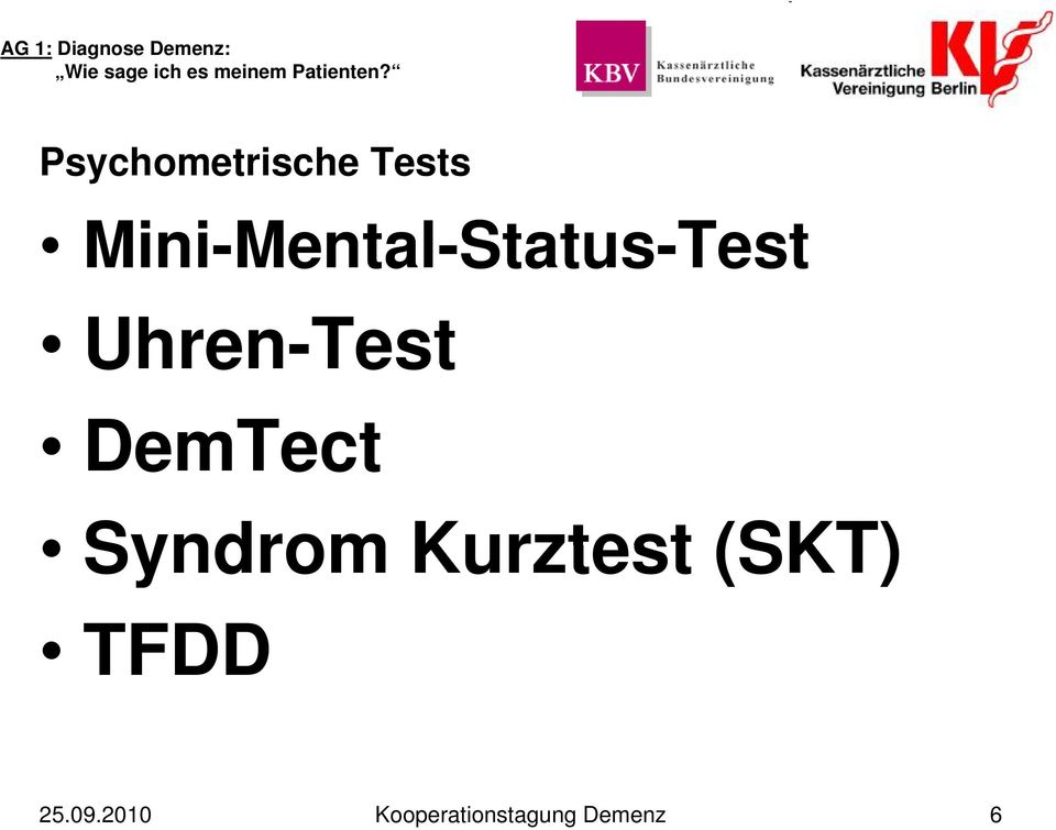 Uhren-Test DemTect Syndrom